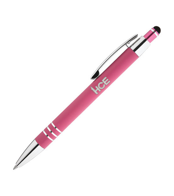 Celena Soft-Touch Kugelschreiber aus Metall mit Stylus HCE