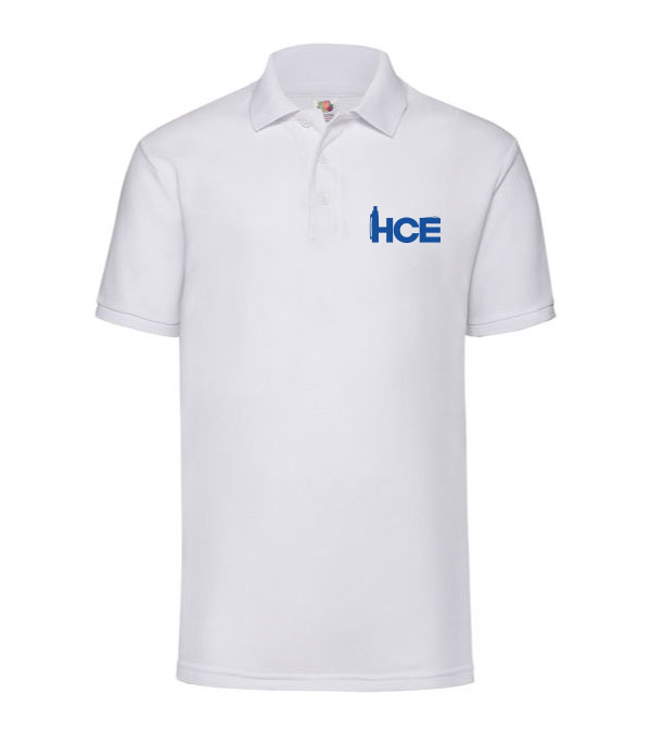 Fruit of the Loom Poloshirt Herren 180 g/m² - bestickt Weiß HCE