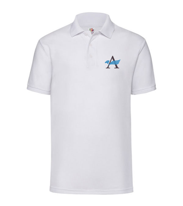 Fruit of the Loom Poloshirt Herren 180 g/m² - bestickt Weiß ADLER