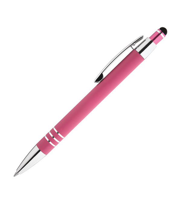 Celena Soft-Touch Kugelschreiber aus Metall mit Stylus